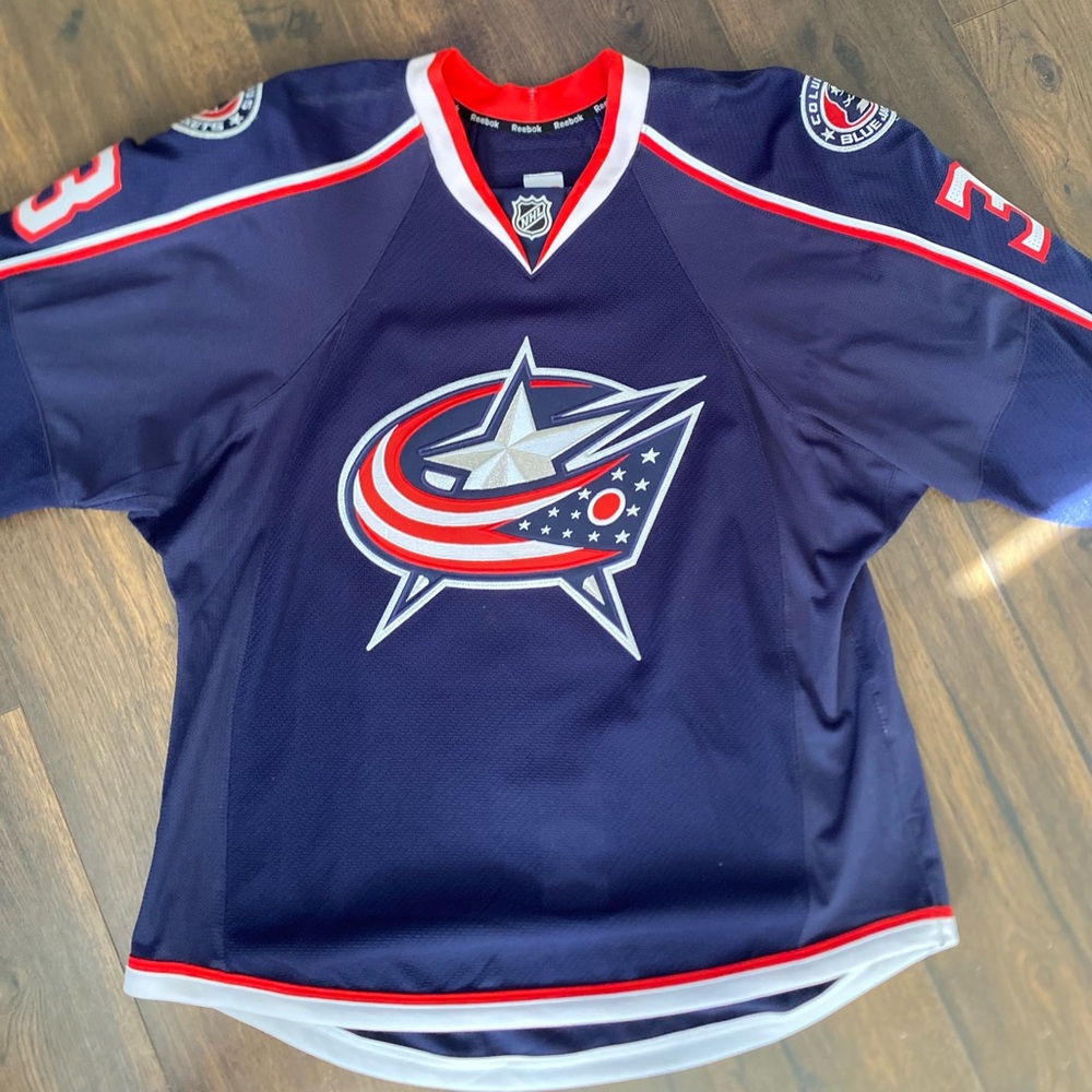 Columbus Blue Jackets Pro Stock Hockey jersey never worn HOME